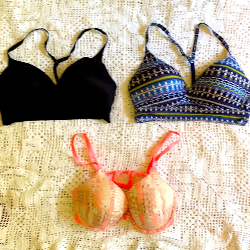 3  Beautiful Victoria’s Secret Bras all size 34C
